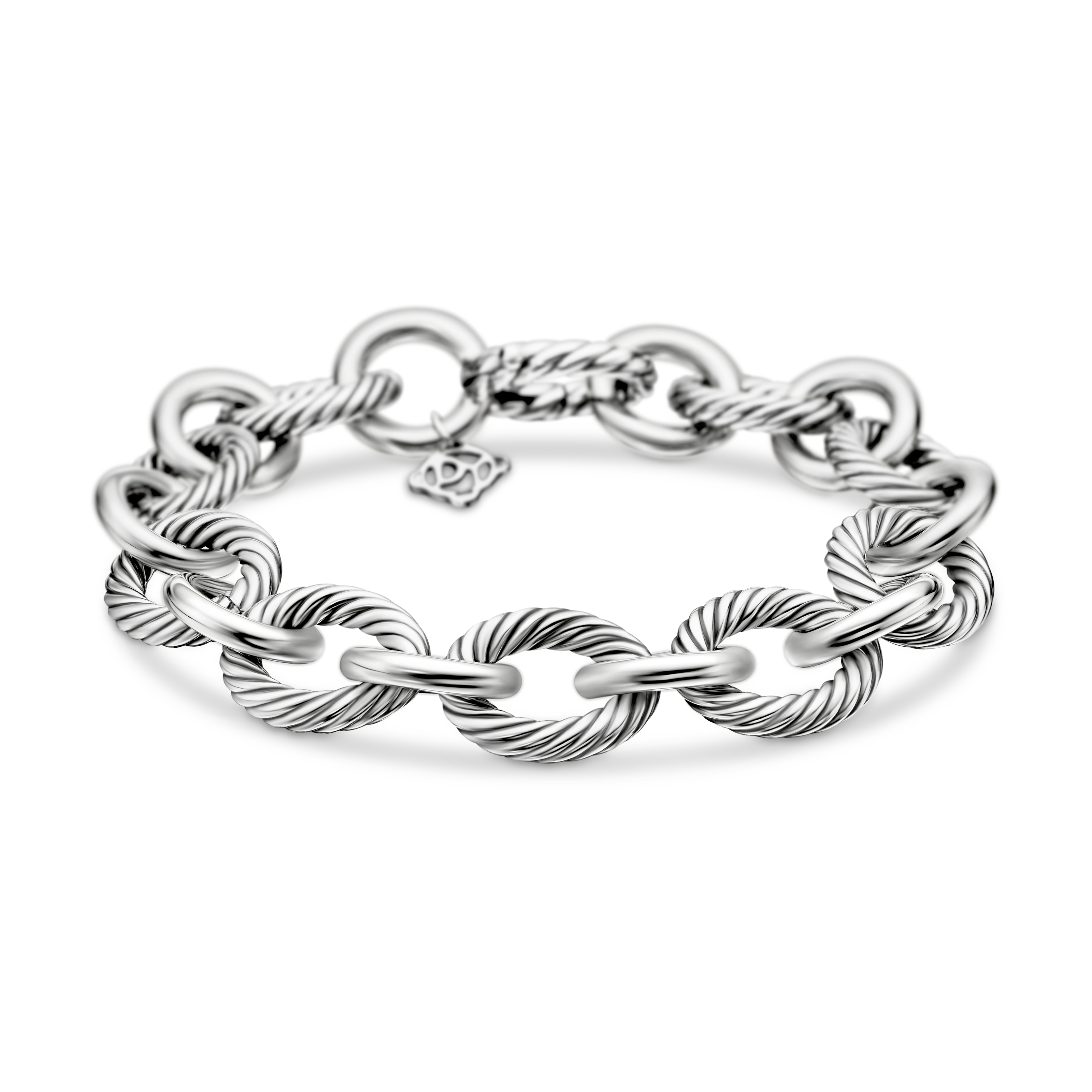 Oval Link Chain Bracelet in Sterling Silver