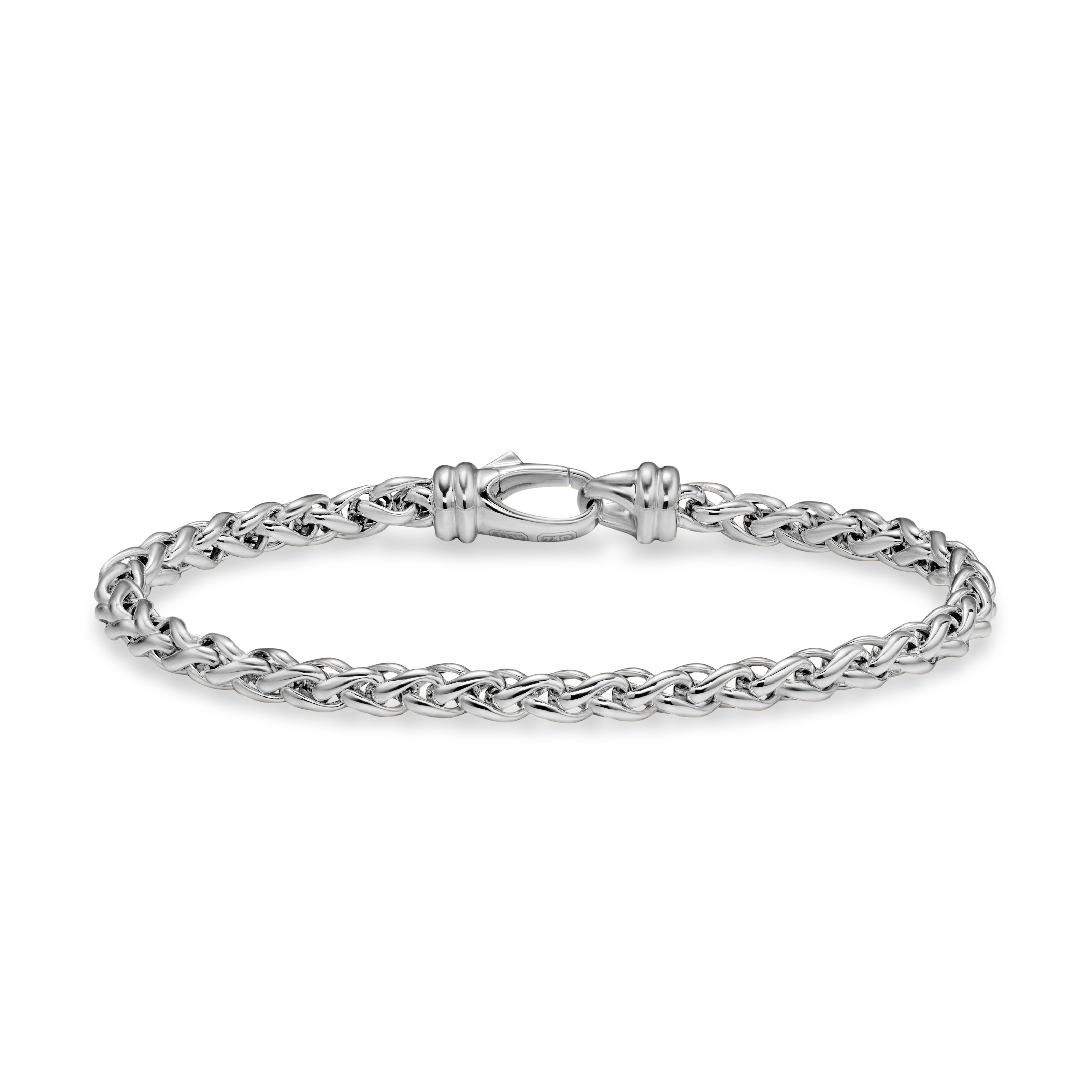 Wheat Chain Bracelet in Sterling Silver, 4mm