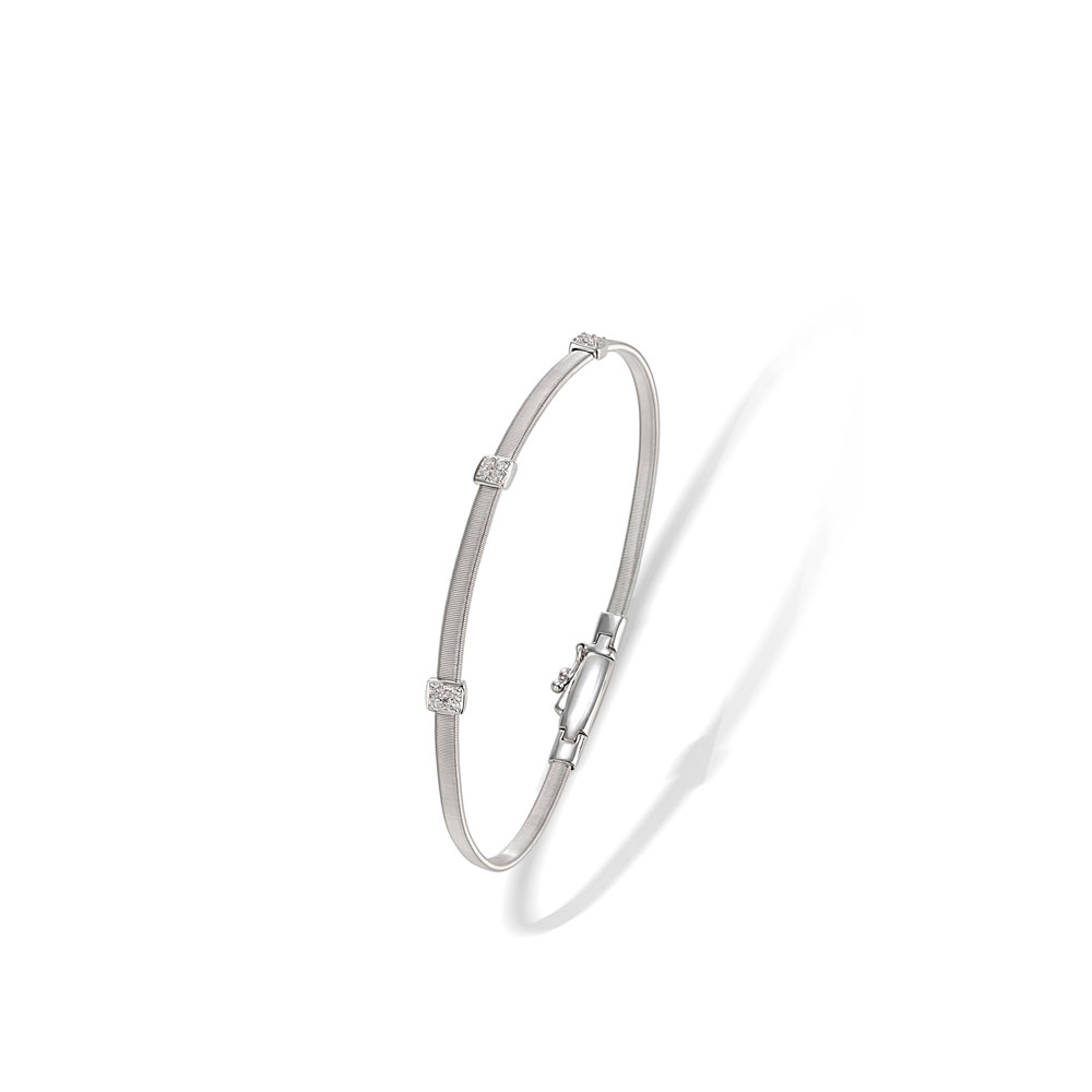 Masai Small Three Station Diamond Bracelet in Yellow Gold
