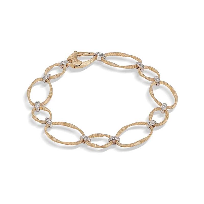 Marrakech Onde Collection Diamond Flat Link Bracelet