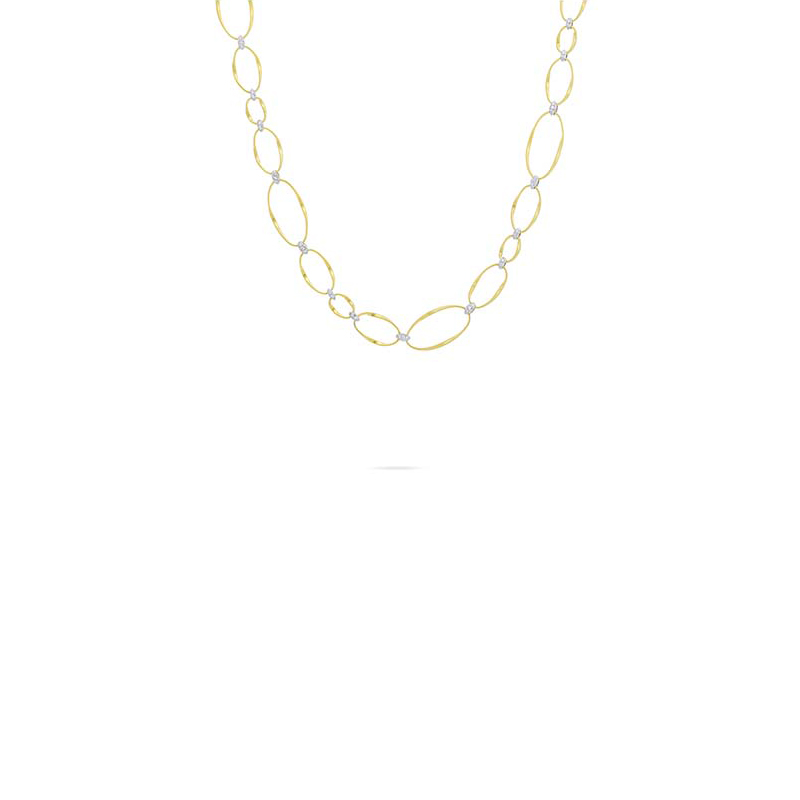 Buy Vintage 18 Gold Tone Flat Chain Necklace 352 Zig Zag Design Online in  India - Etsy