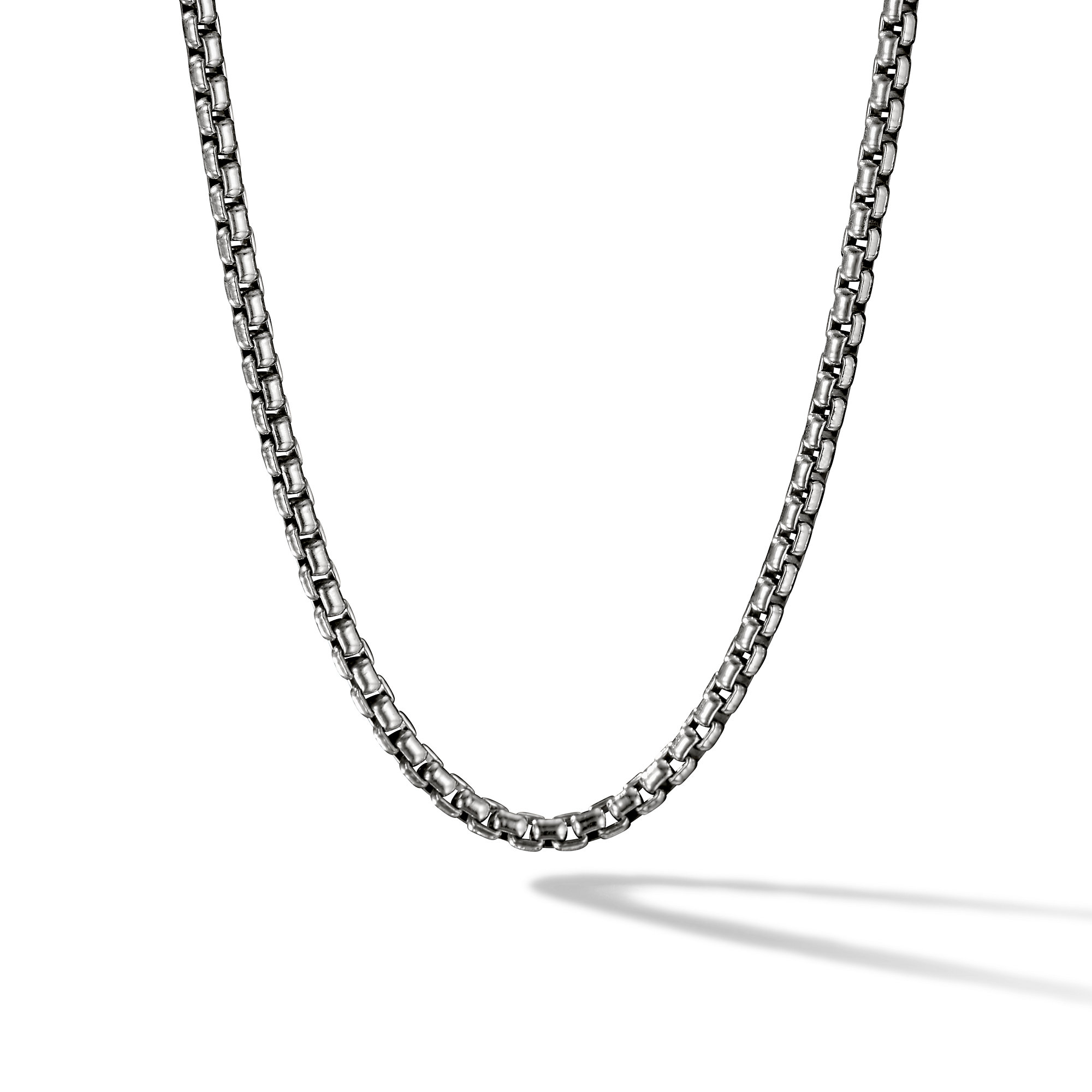 Box Chain Necklace in Sterling Silver, 3.6mm