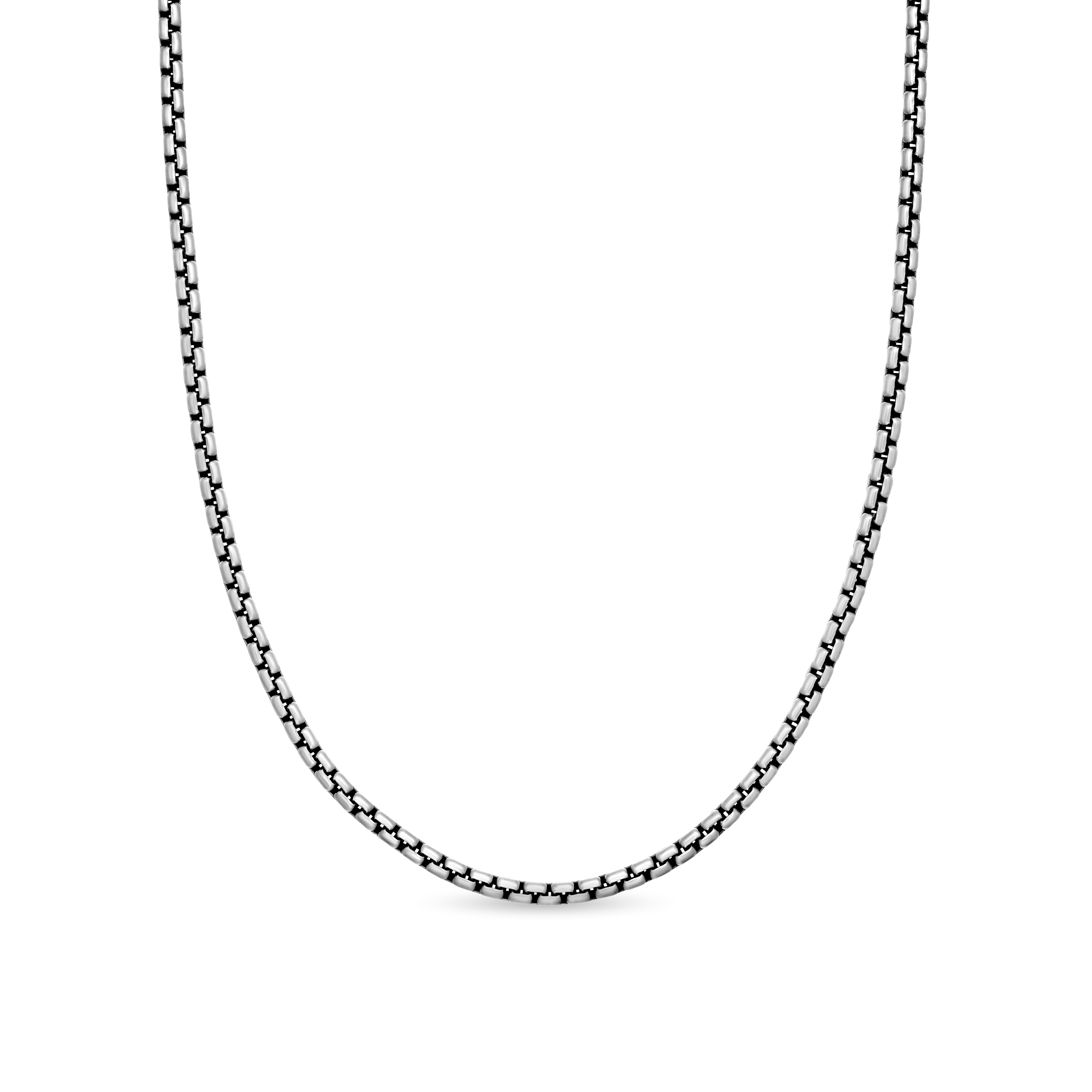 Box Chain Necklace in Sterling Silver, 2.7mm