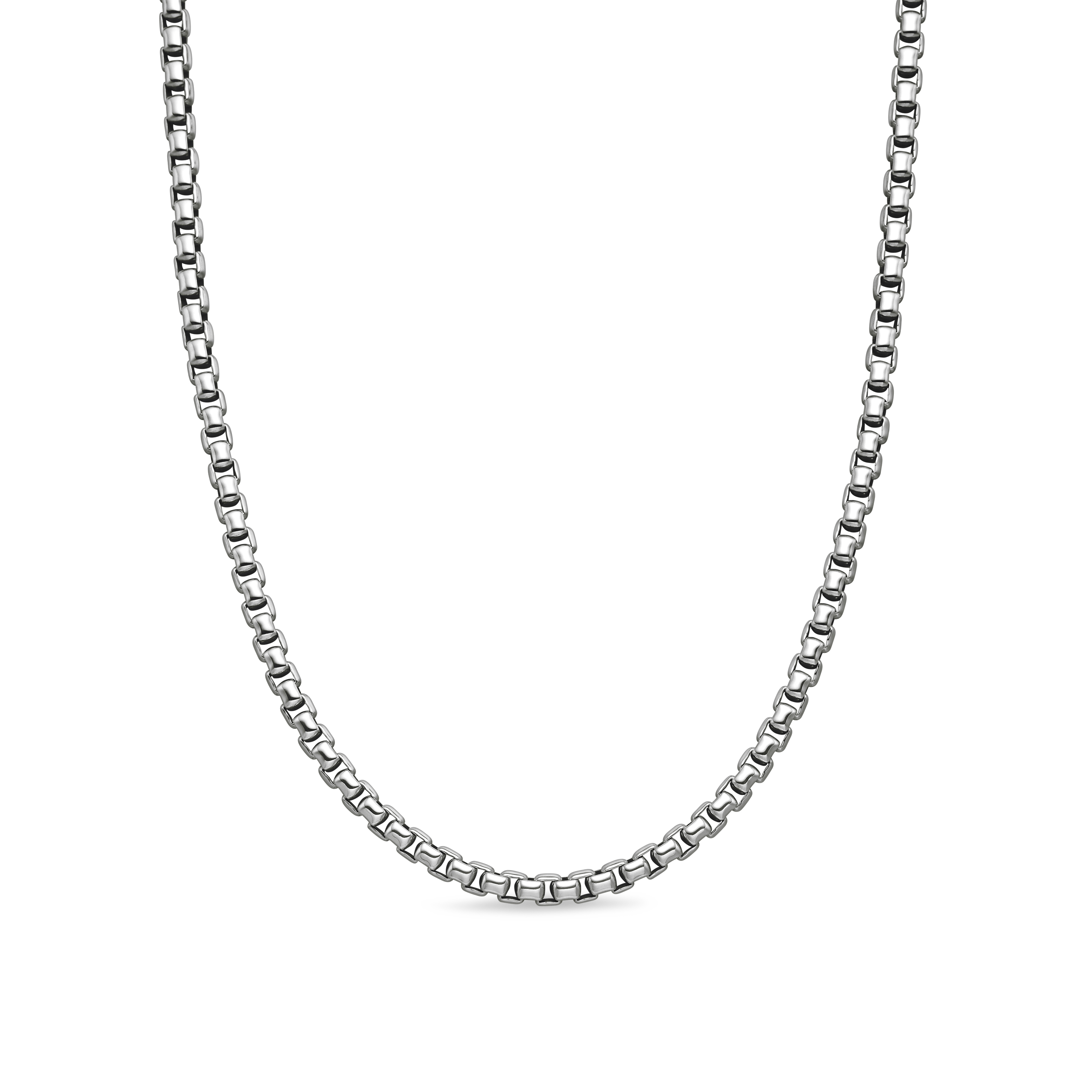 Box Chain Necklace in Sterling Silver, 5.2mm