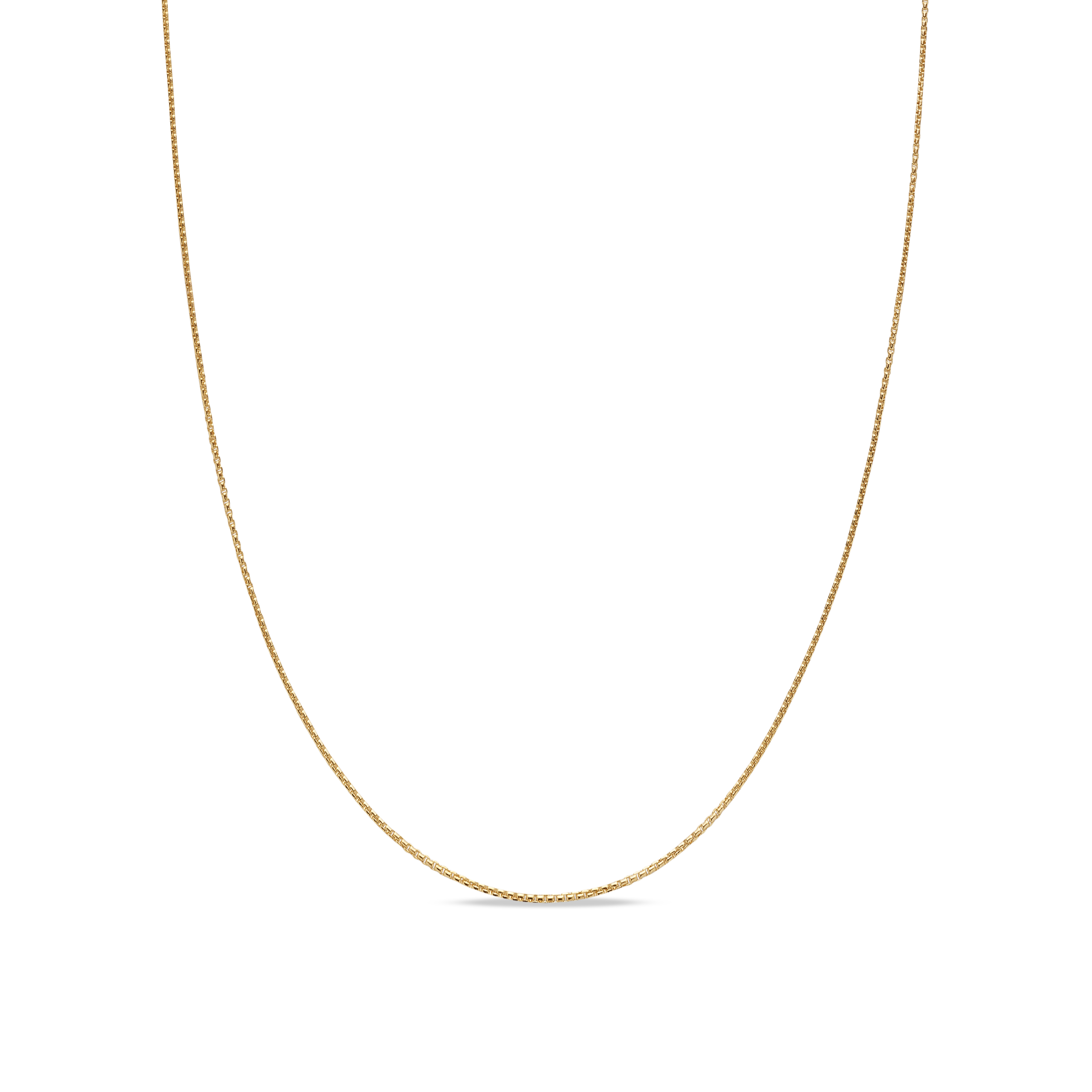 Box Chain Necklace in 18K Yellow Gold, 1.25mm