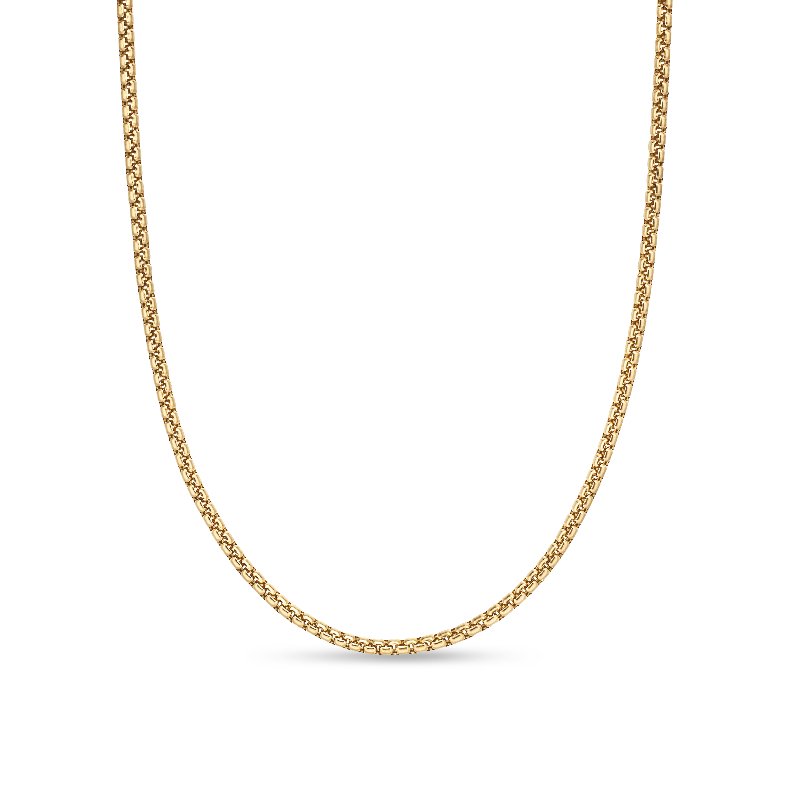 Box Chain Necklace in 18k Yellow Gold, 2.7mm