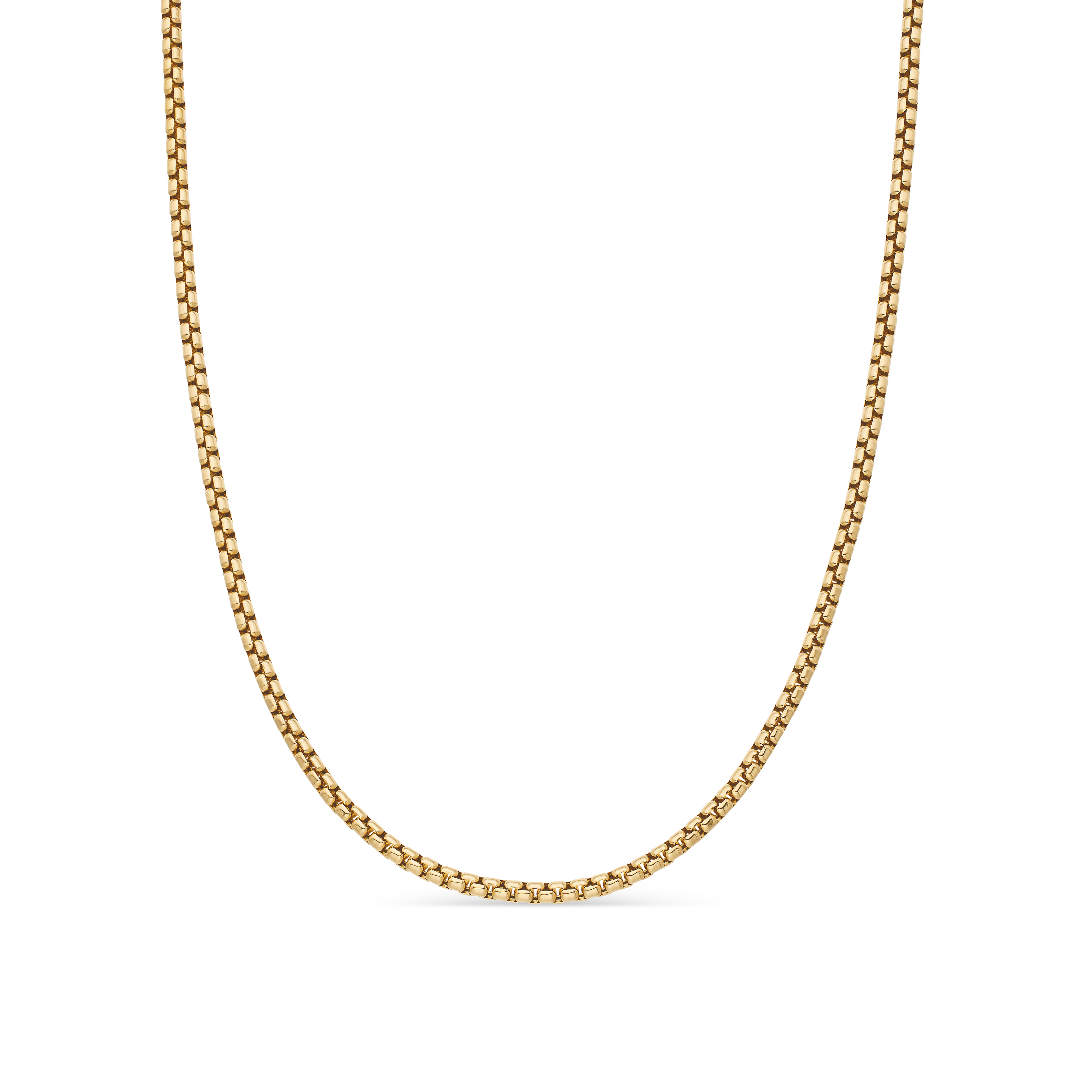Box Chain Necklace in 18K Yellow Gold, 2.7mm