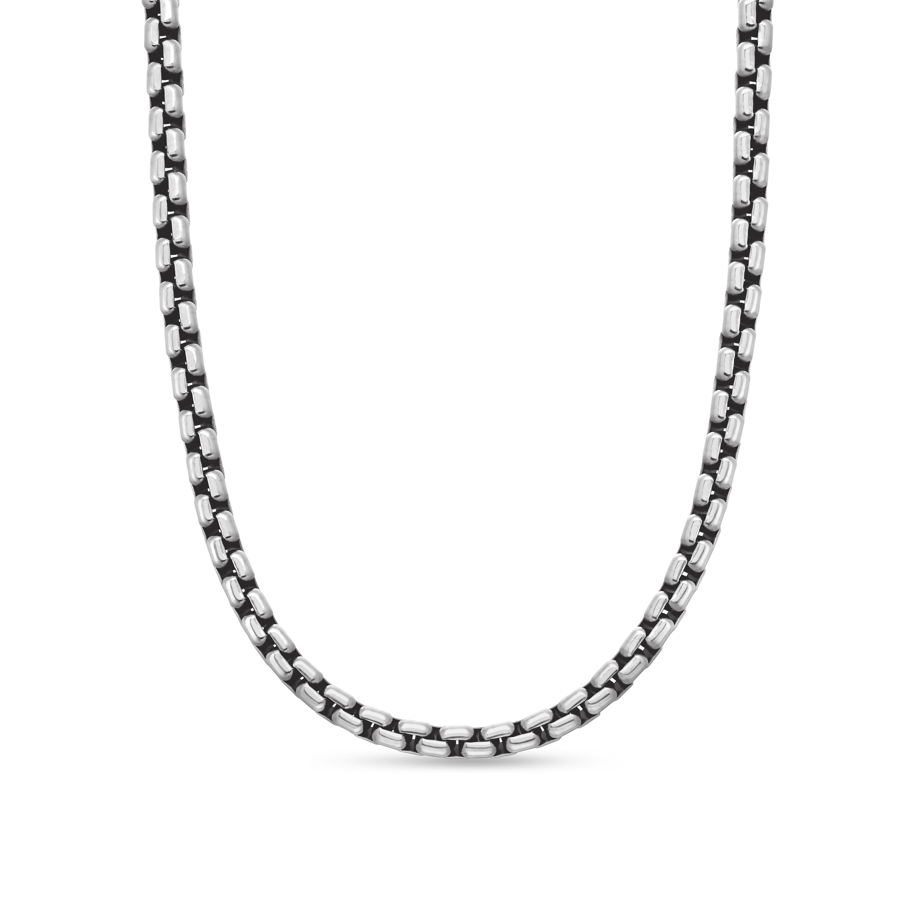 Box Chain Necklace in Sterling Silver, 4.8mm