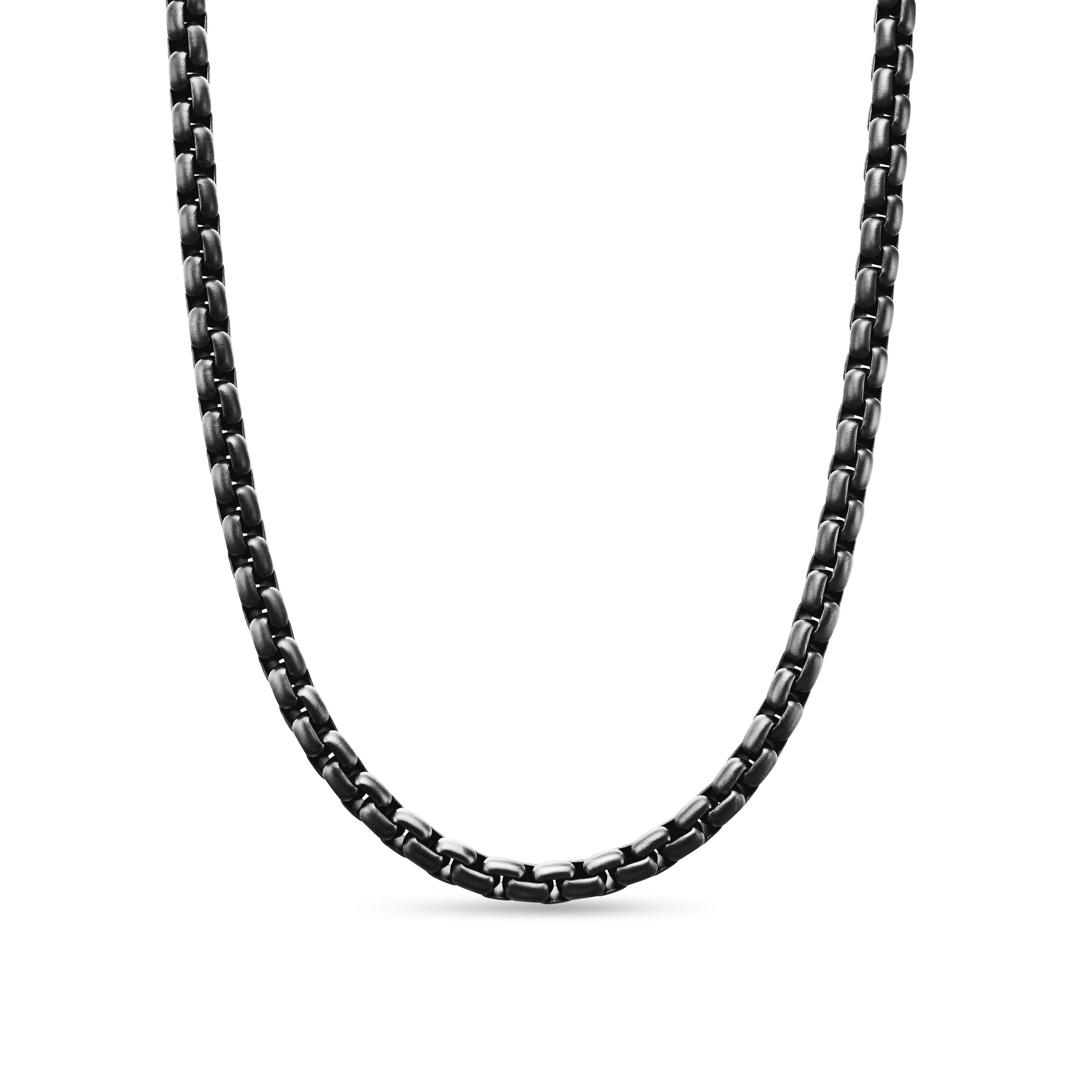 Box Chain Necklace with Stainless Steel and Sterling Silver, 5mm