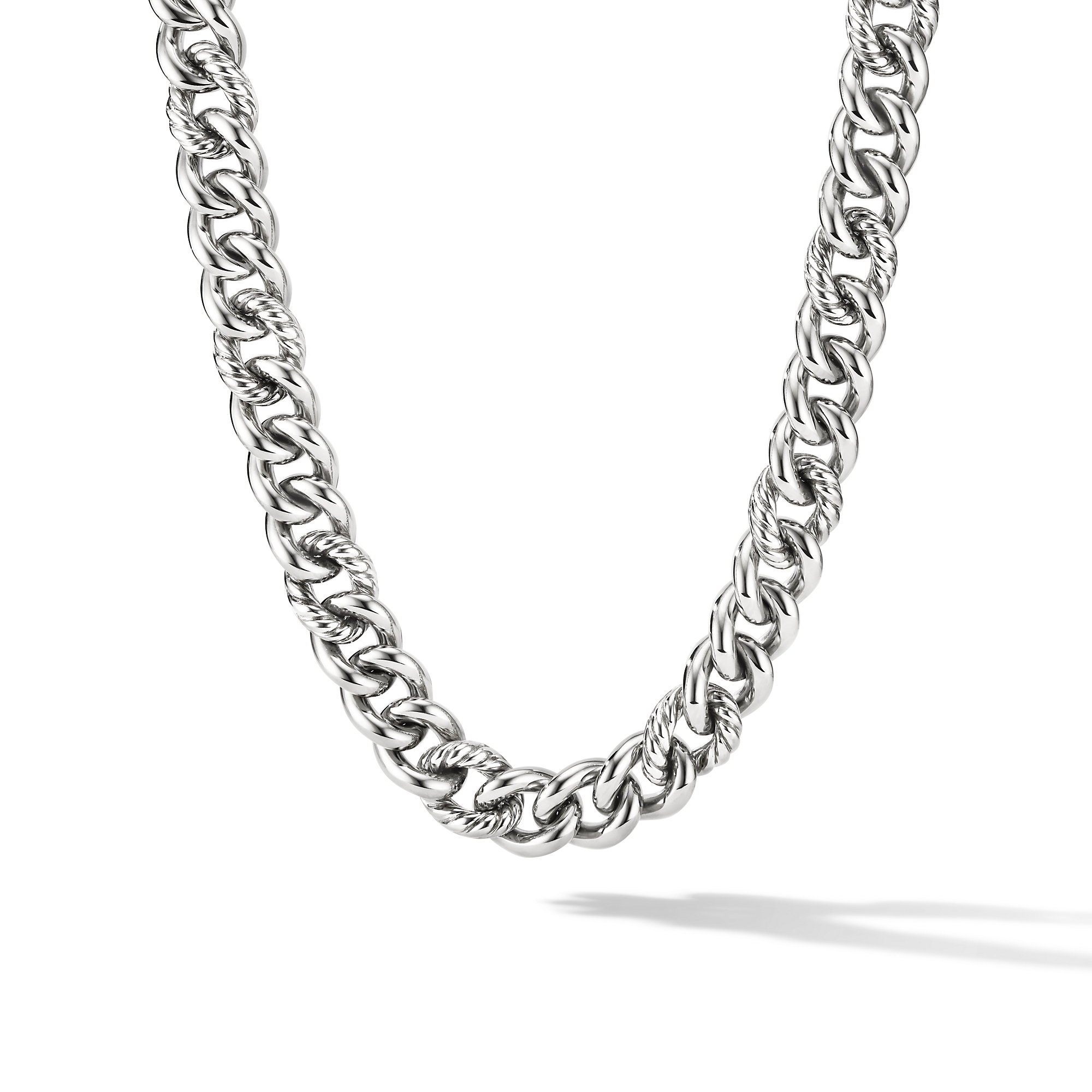 Curb Chain Necklace in Sterling Silver