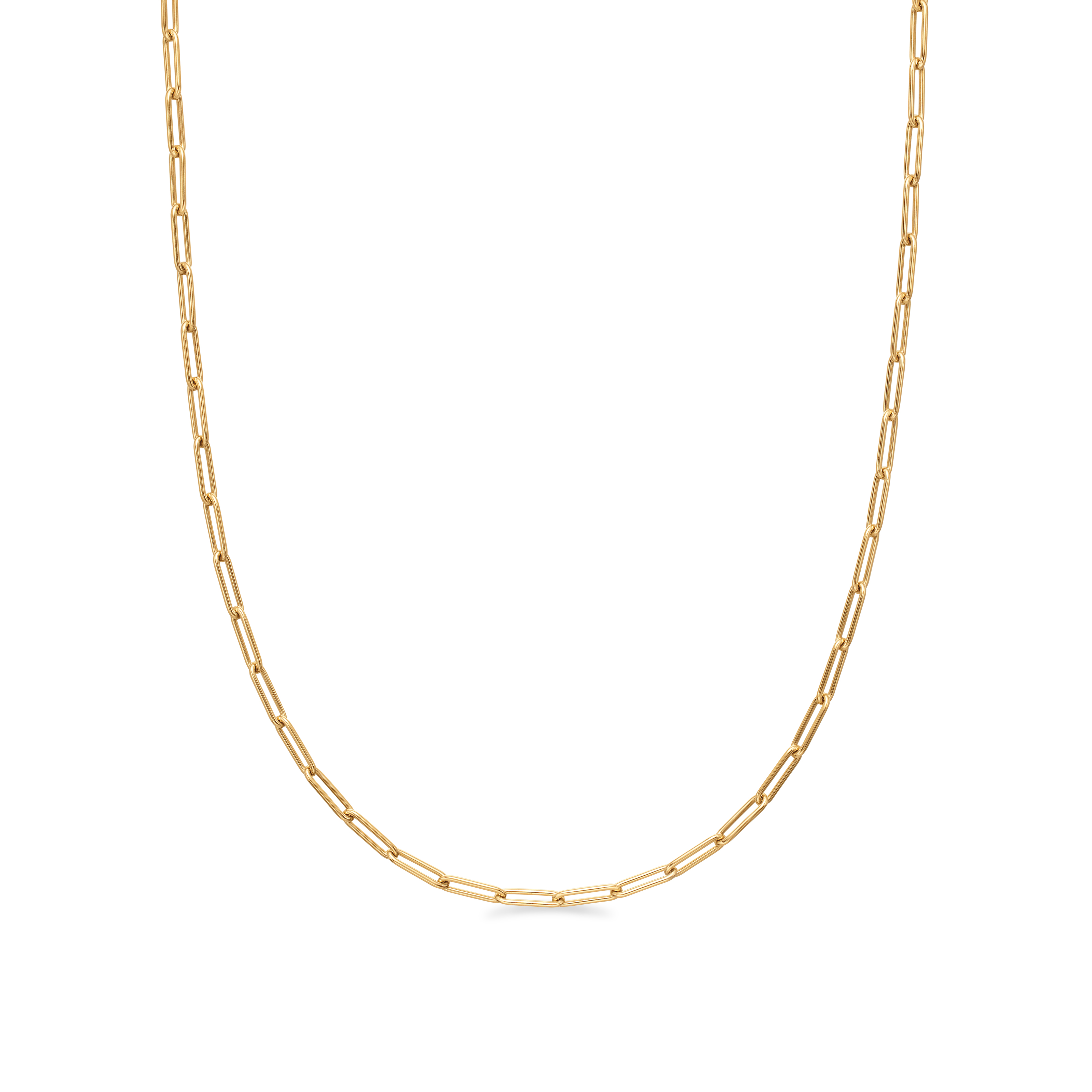 Chain Link Necklace in 18K Yellow Gold, 3.5mm