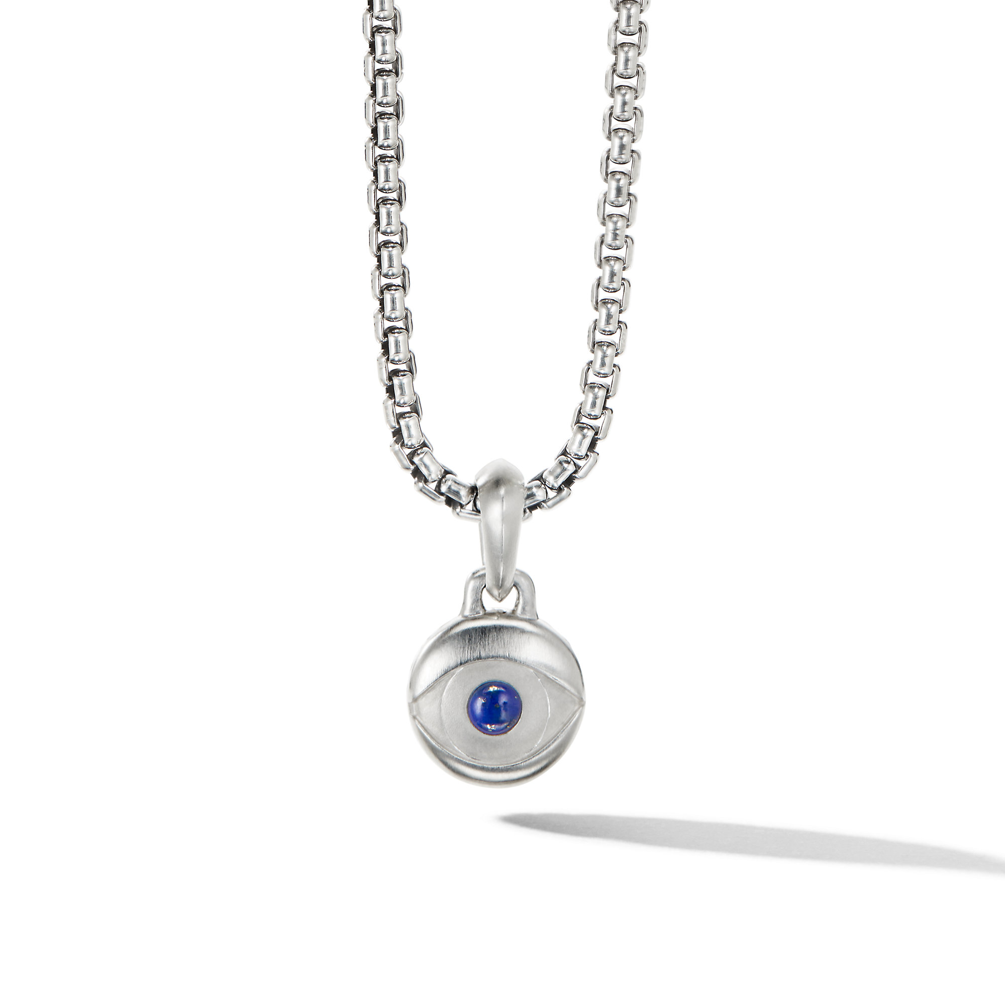 Evil Eye Amulet in Sterling Silver with Lapis