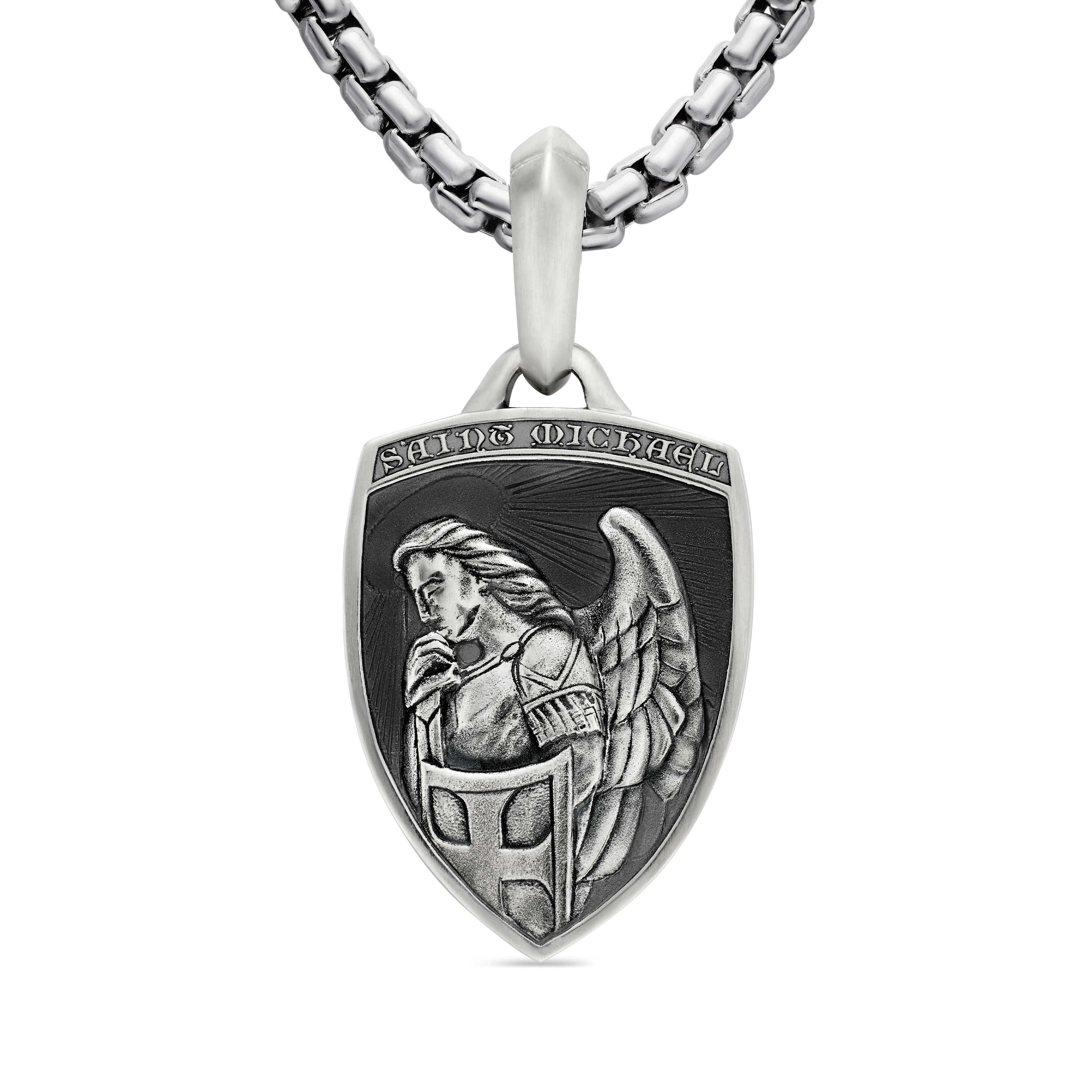 St. Michael Amulet in Sterling Silver