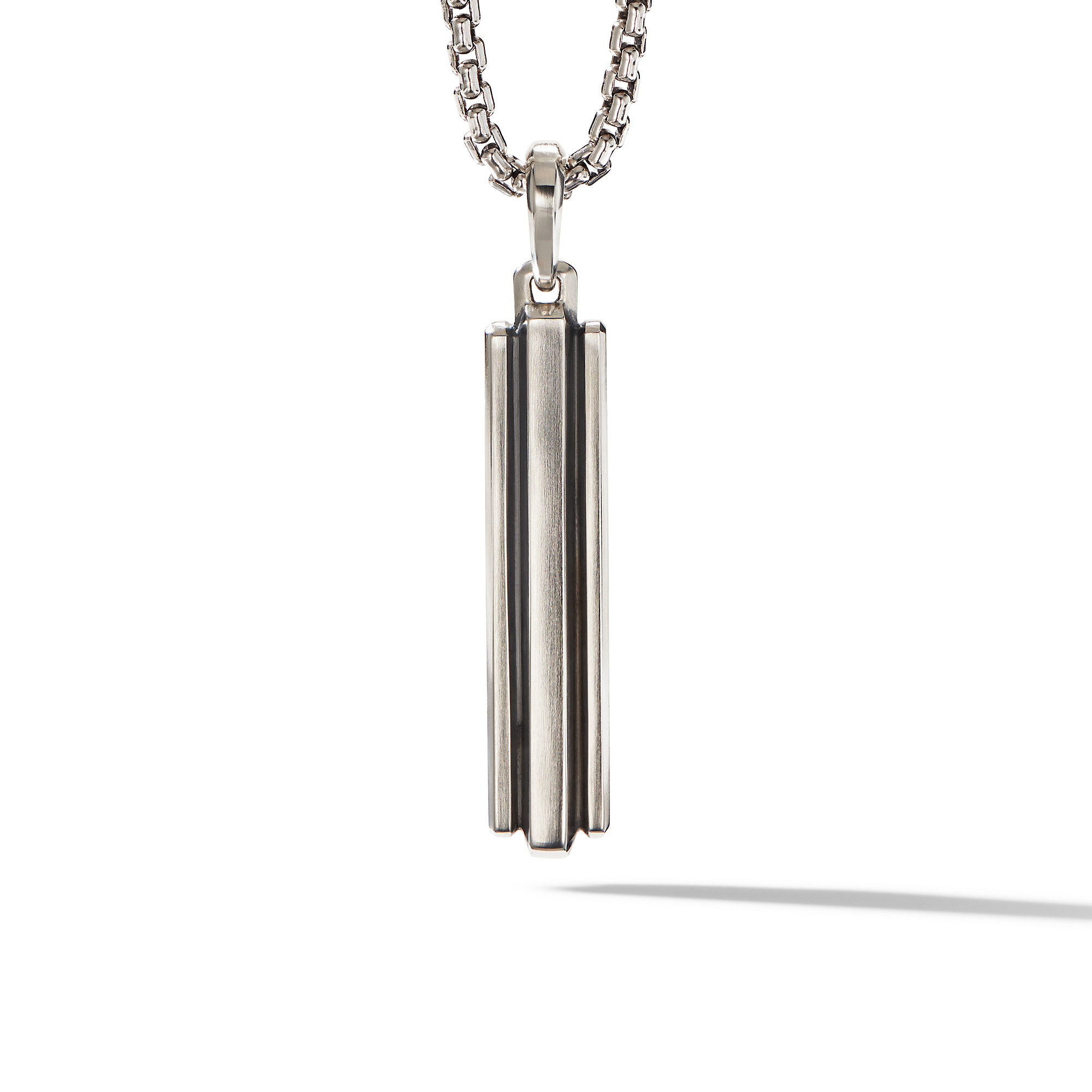 Deco Ingot Tag in Sterling Silver