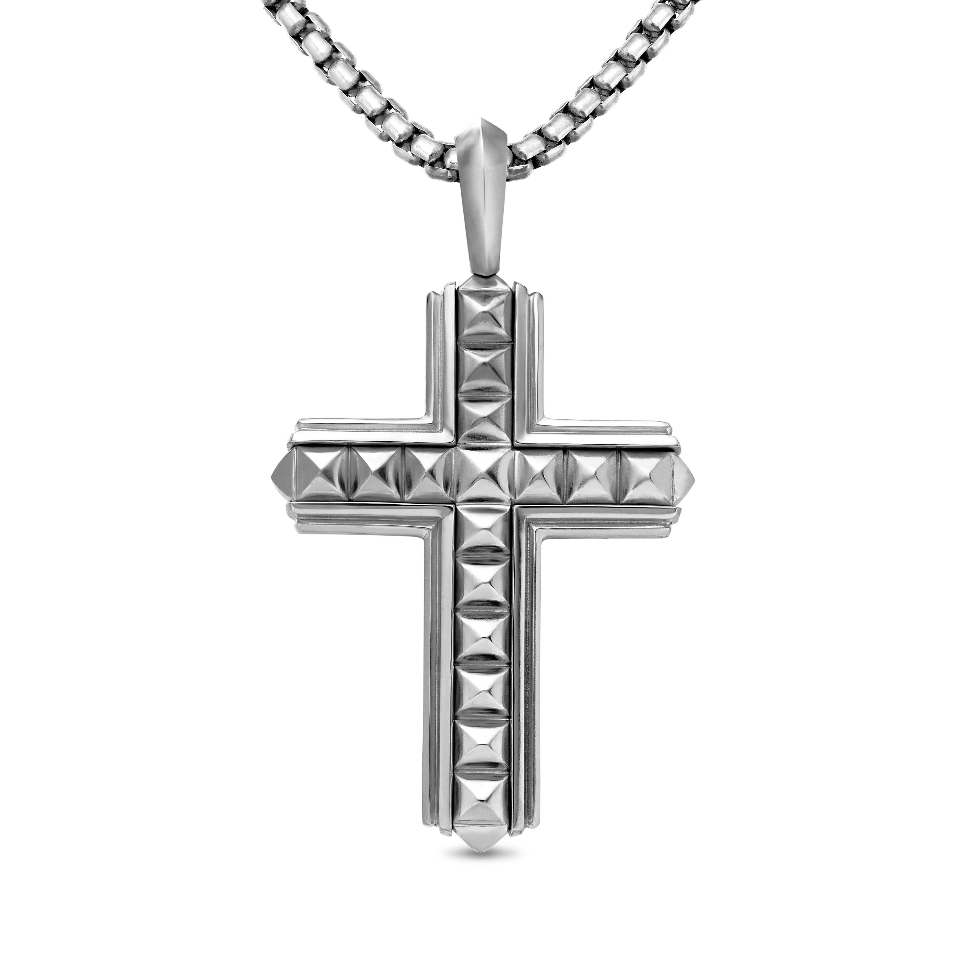 Pyramid Cross in Sterling Silver, 37mm