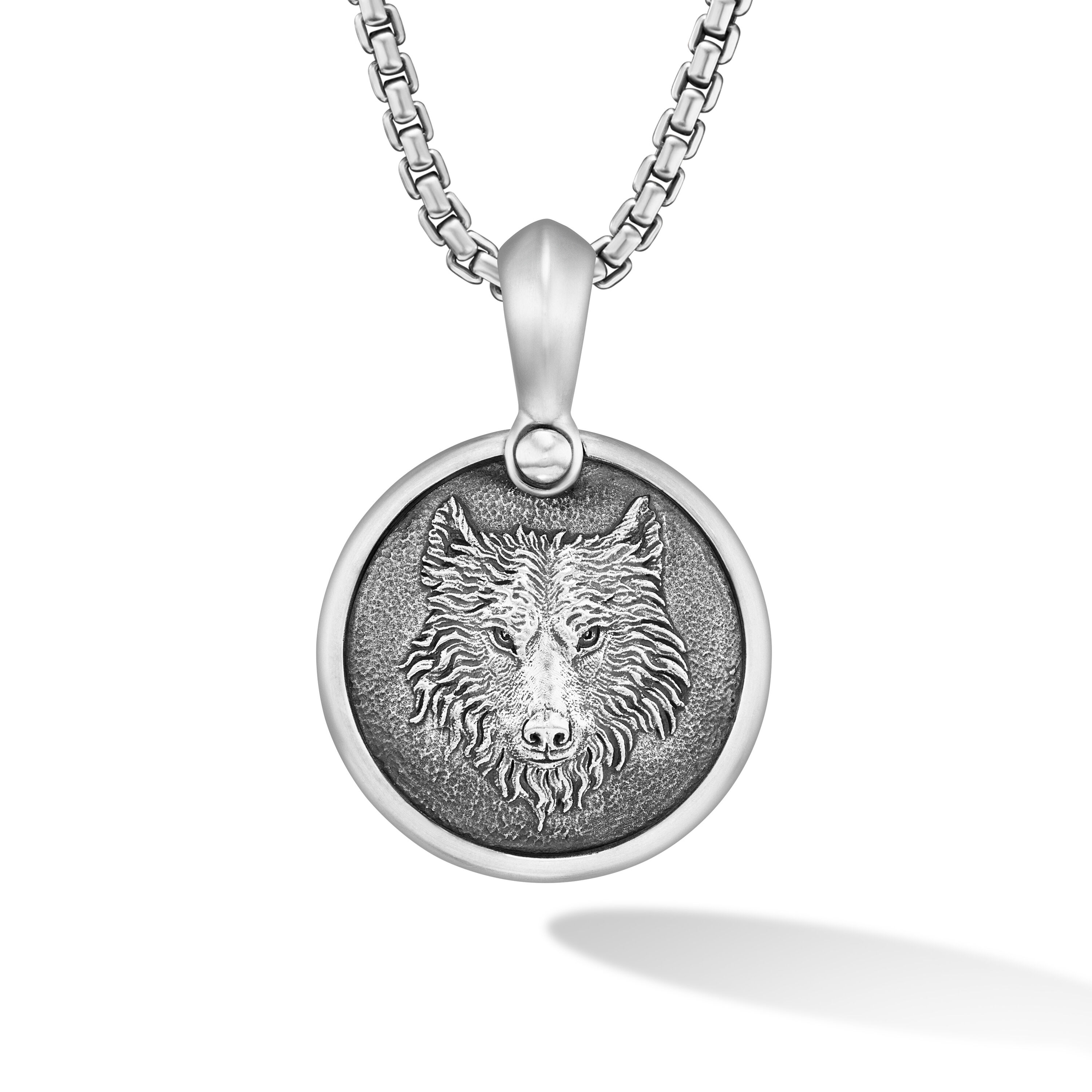 Petrvs® Wolf Amulet in Sterling Silver, 30.3mm