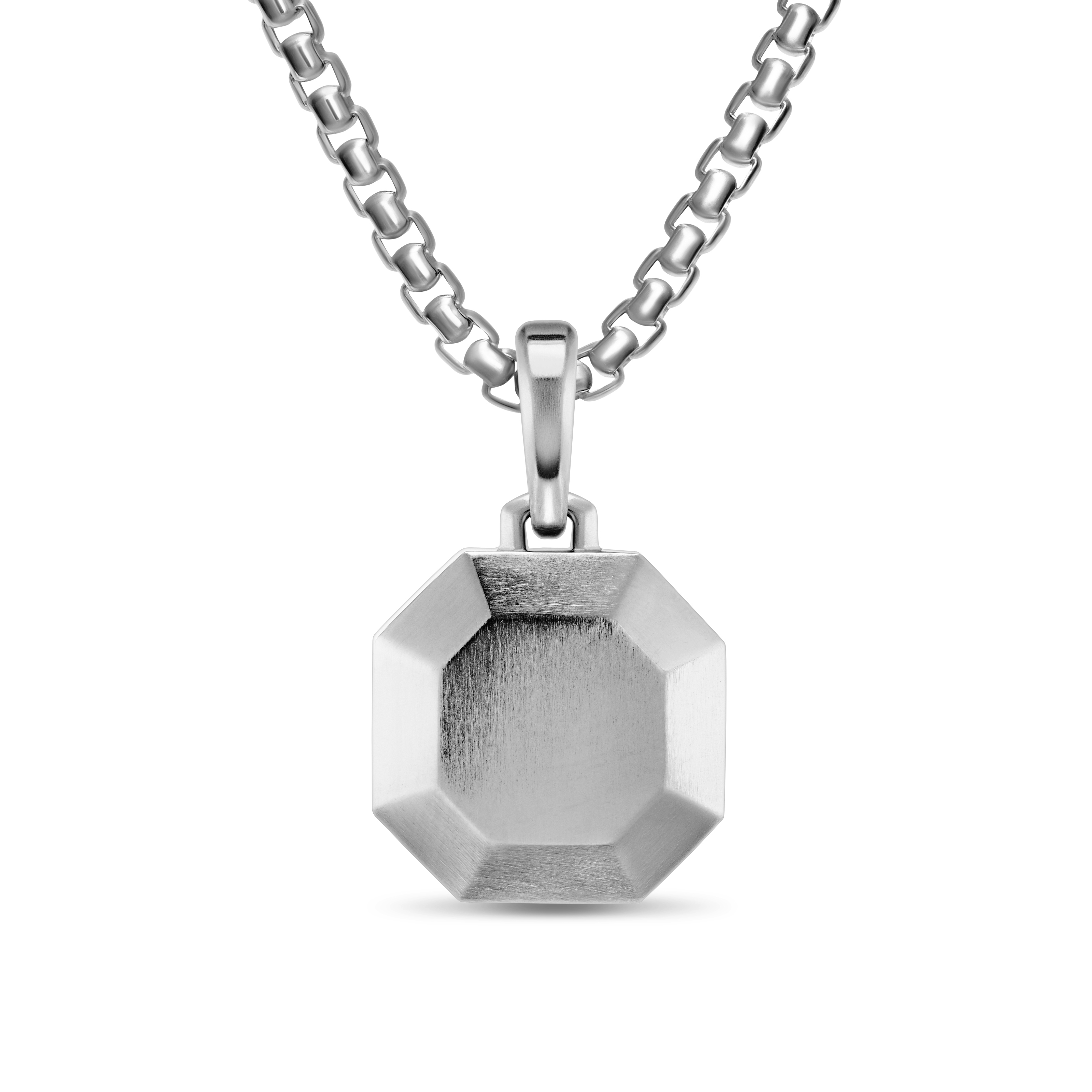 Faceted Amulet in Sterling Silver, 16mm
