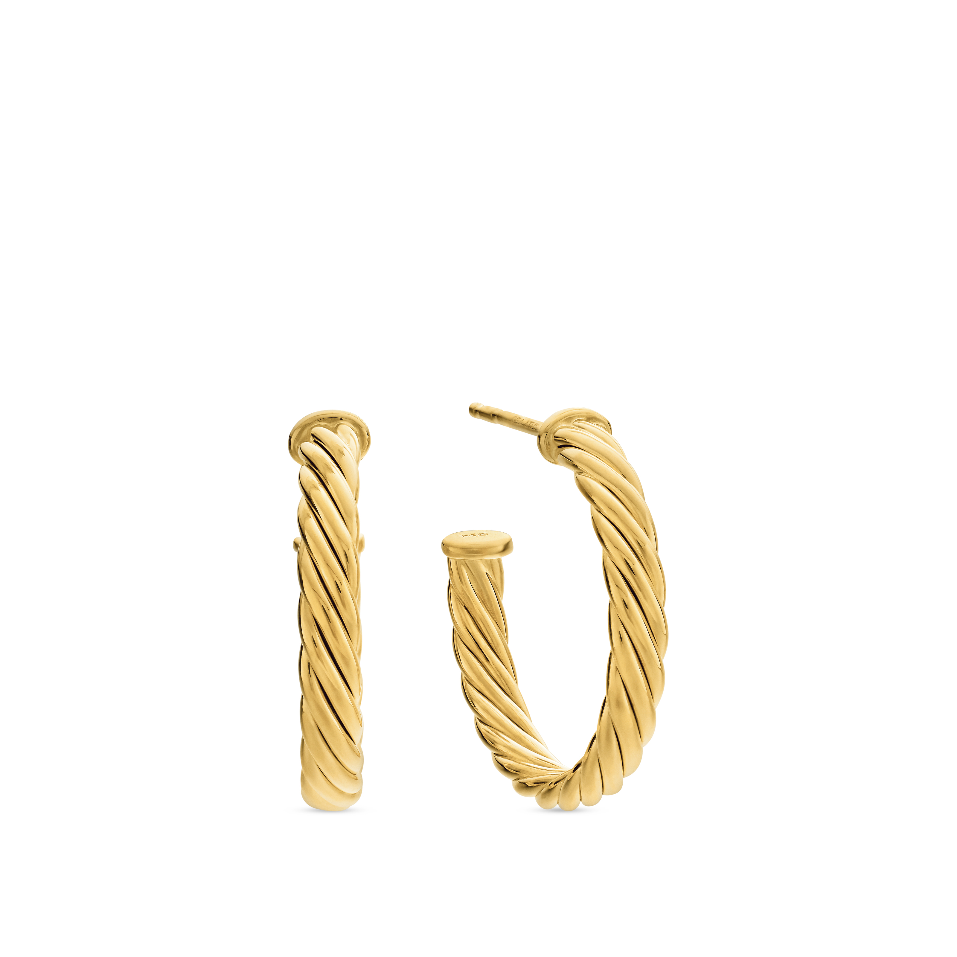 Cablespira® Hoop Earrings in 18K Yellow Gold