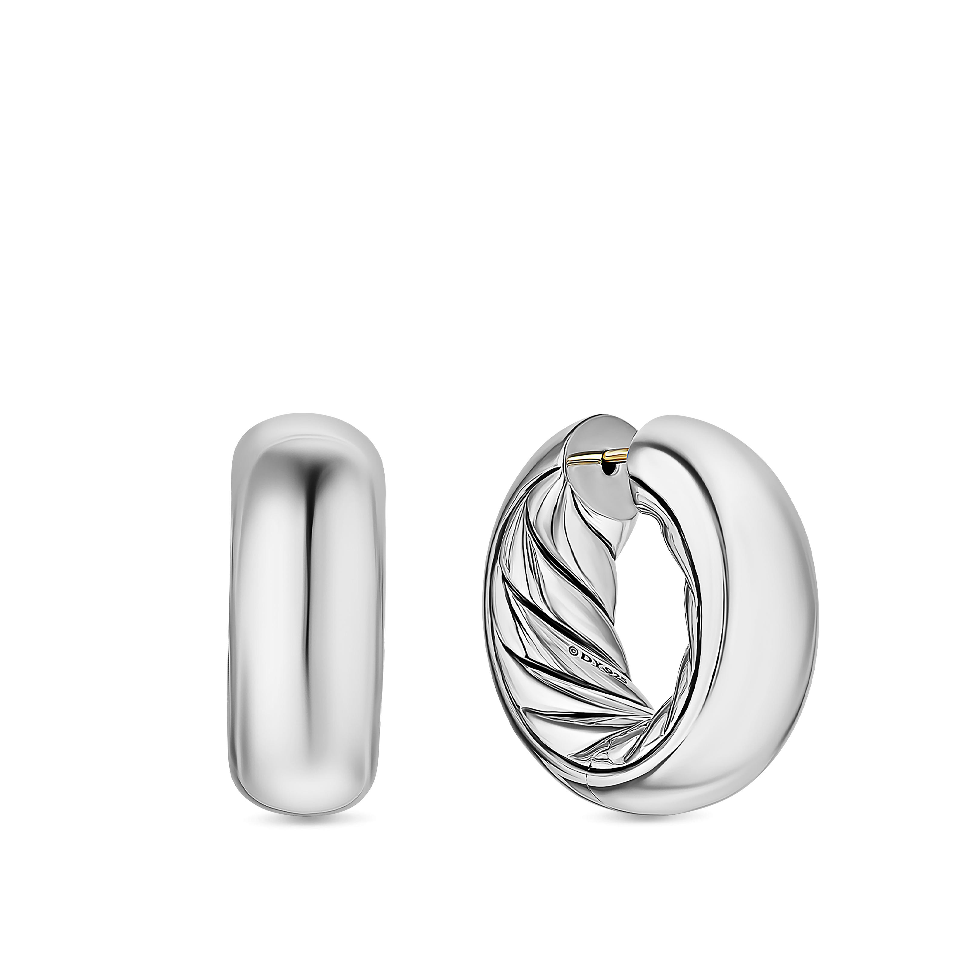 DY Mercer® Hoop Earrings in Sterling Silver, 24.7mm