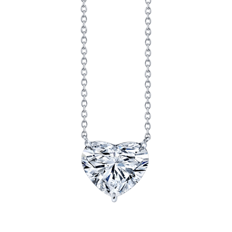 Platinum Heart Diamond Pendant