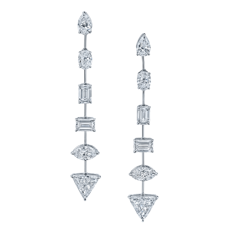 Mixed Shape Drop Earrings