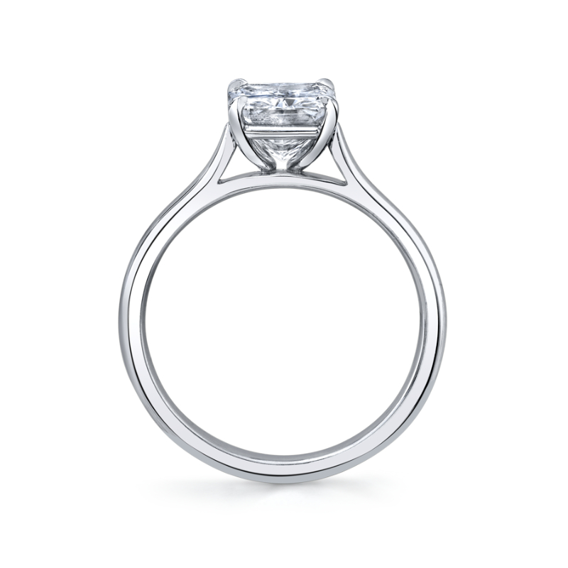 2.02 Carat Platinum Radiant Cut Engagement Ring