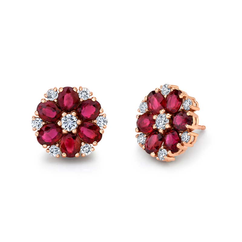 Rubies Floret Studs