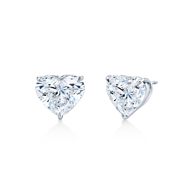 Heart Shape Diamond Studs