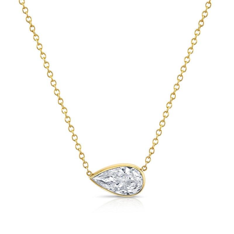 2.03 Carat 18k Yellow Gold Bezel Pendant