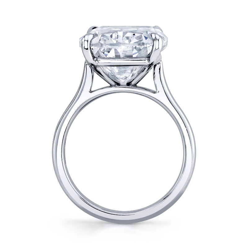 North South Cushion Cut Solitaire