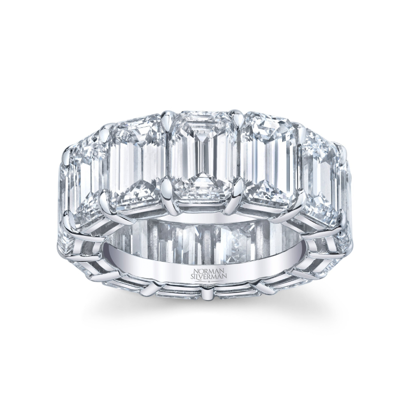 15.31 Carat Emerald Cut Diamond Eternity Band - F20993_4