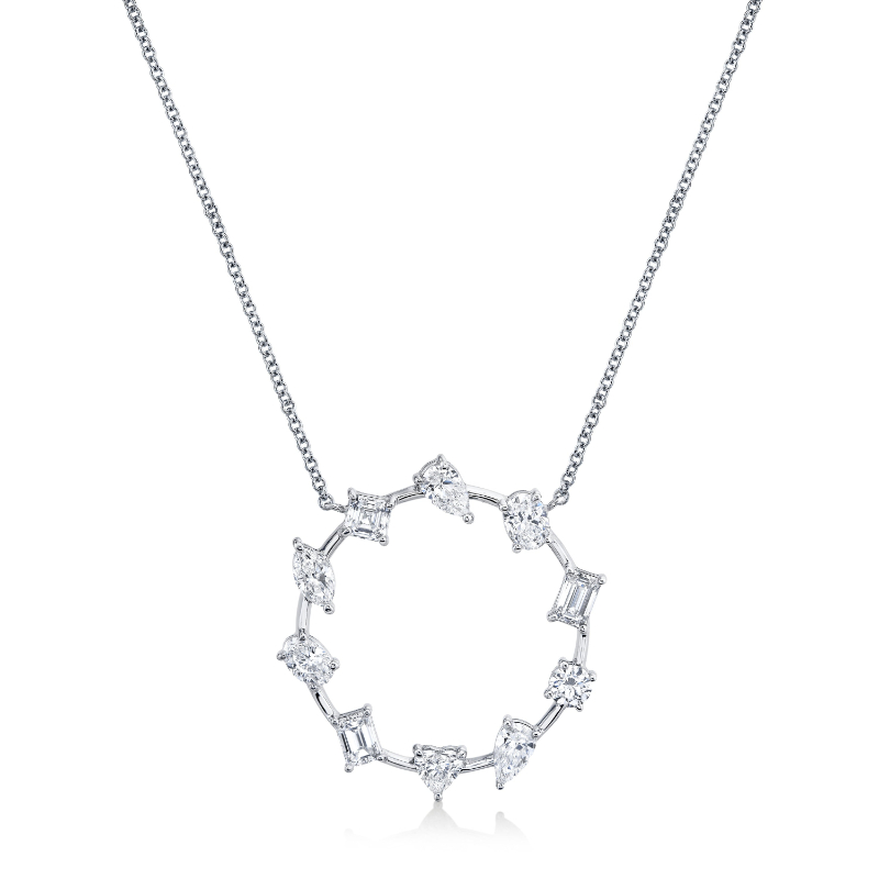 Circle of Shapes Diamond Pendant