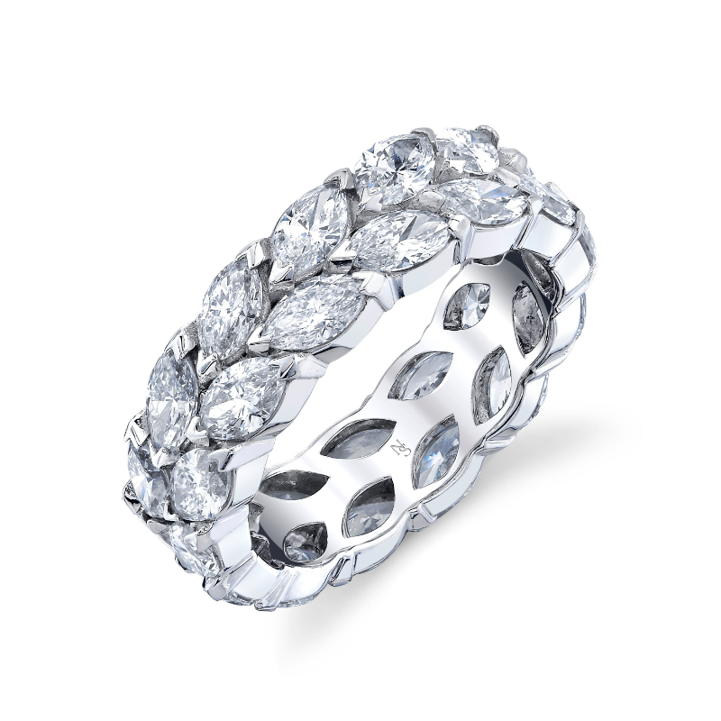 Marquise Cut Diamond Eternity Band