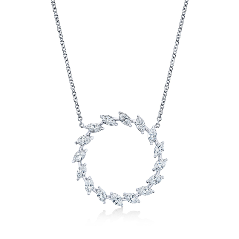 Marquise Diamonds Eternity Pendant