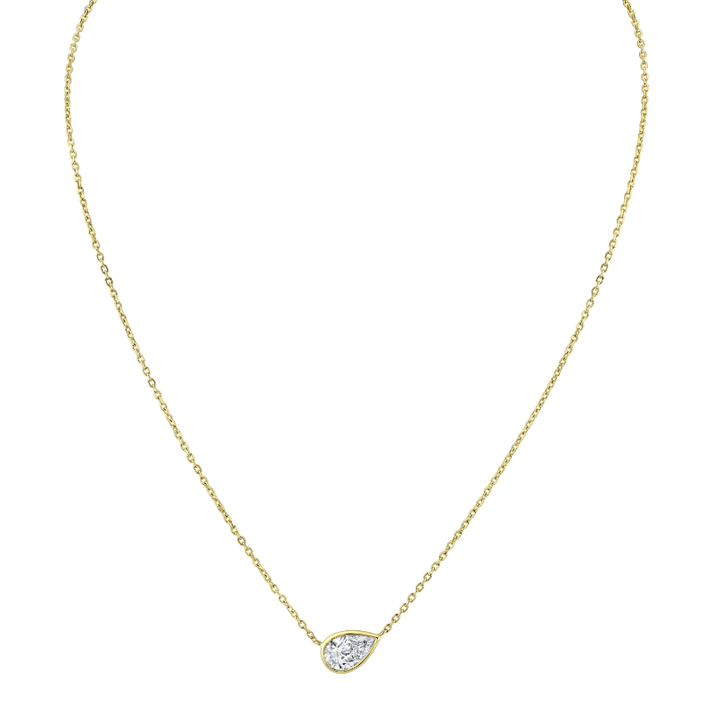 Pear Shape Diamond Bezel Pendant