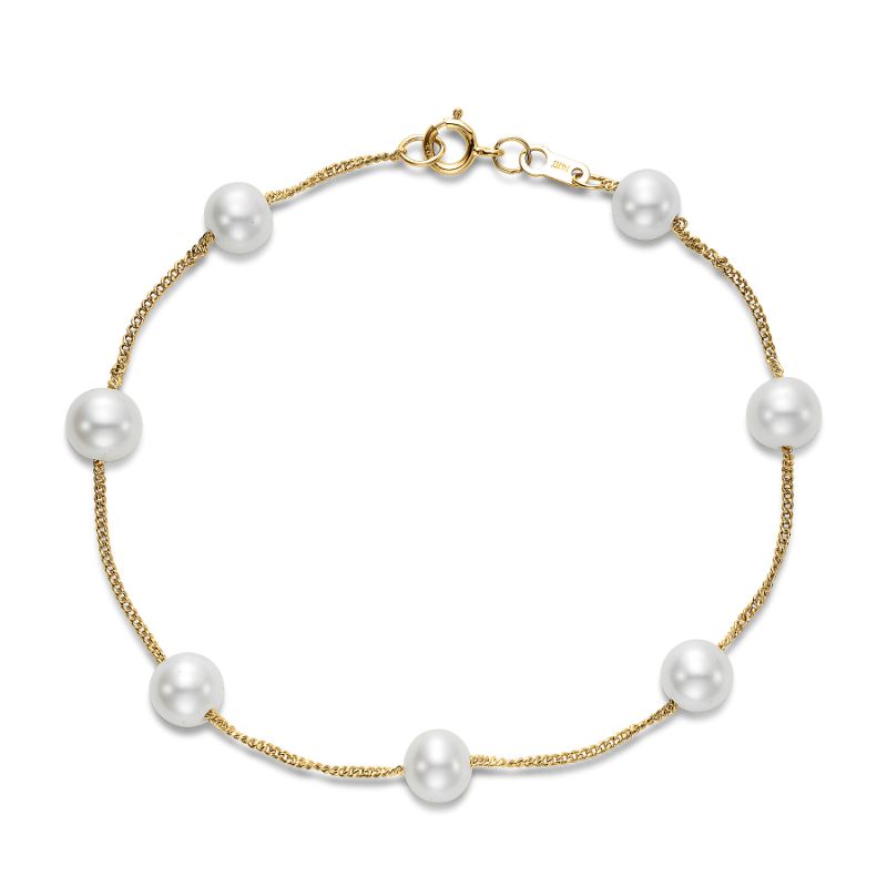 Tin Cup Pearl Bracelet