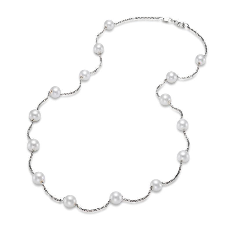 Tin Cup Pearl Necklace