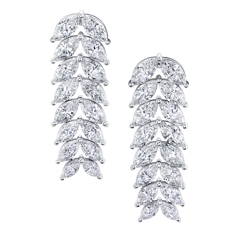 GRADUATED MARQUISE DROP EARRINGS