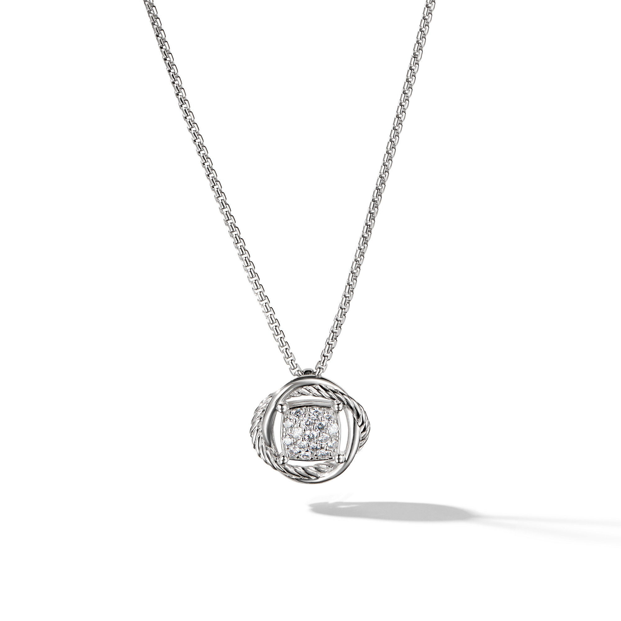 Infinity Pendant Necklace with Diamonds