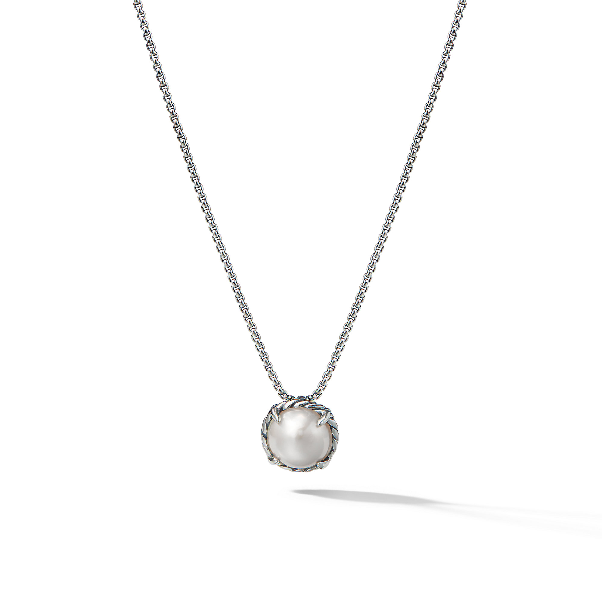 Petite Chatelaine® Necklace in Sterling Silver with Pearl