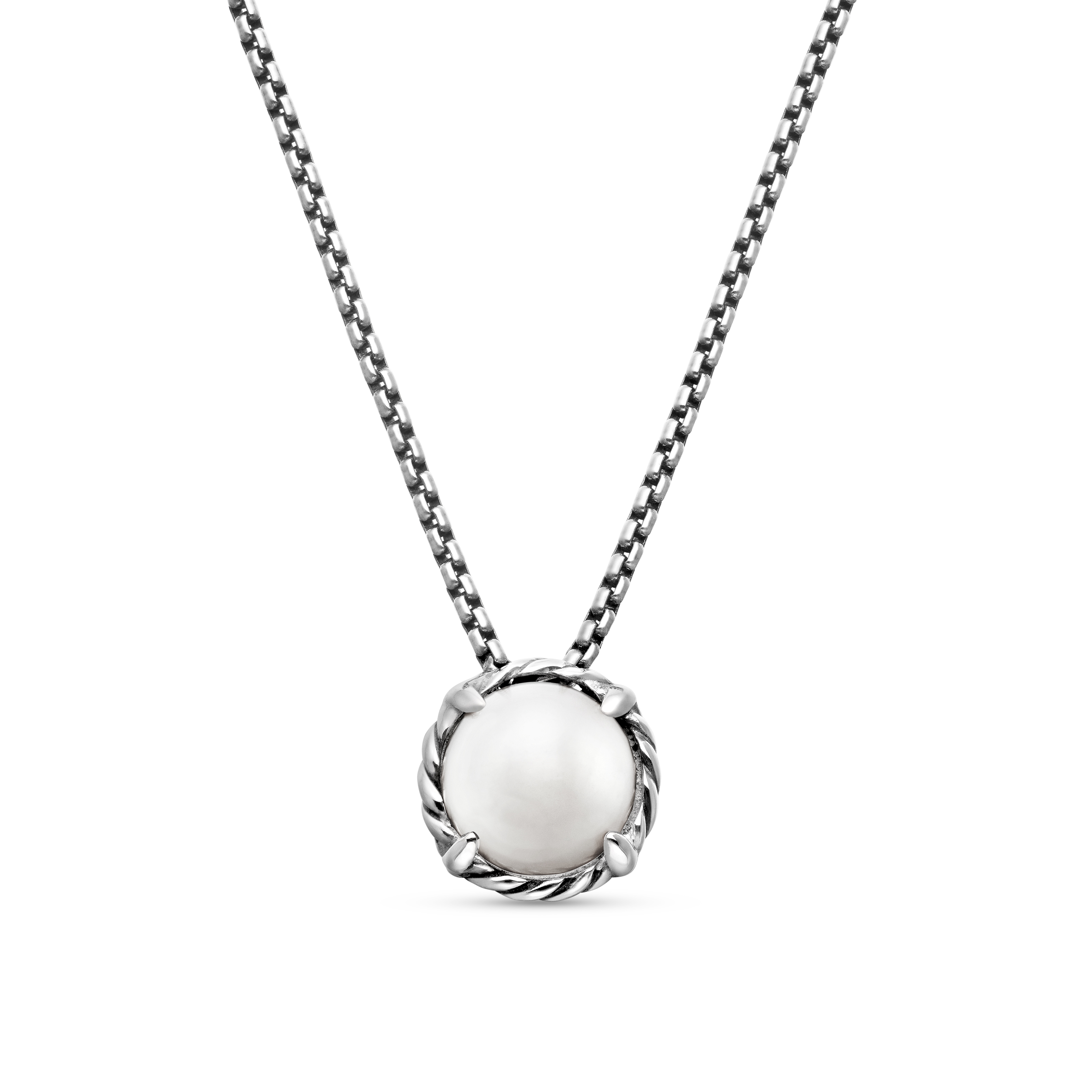 Petite Chatelaine® Necklace in Sterling Silver with Pearl