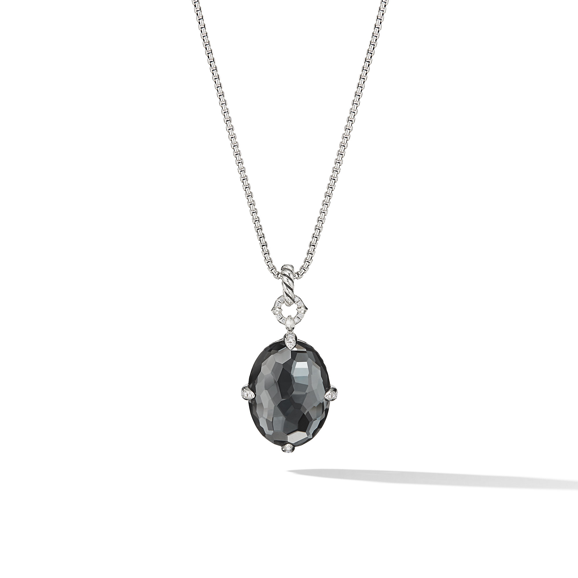 Chatelaine® Small Pendant Necklace with Black Orchid