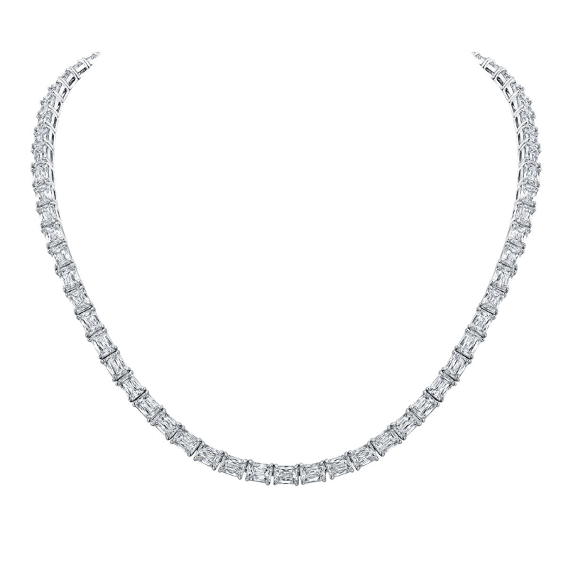 35.94 Carat Round Cornered Diamond Necklace