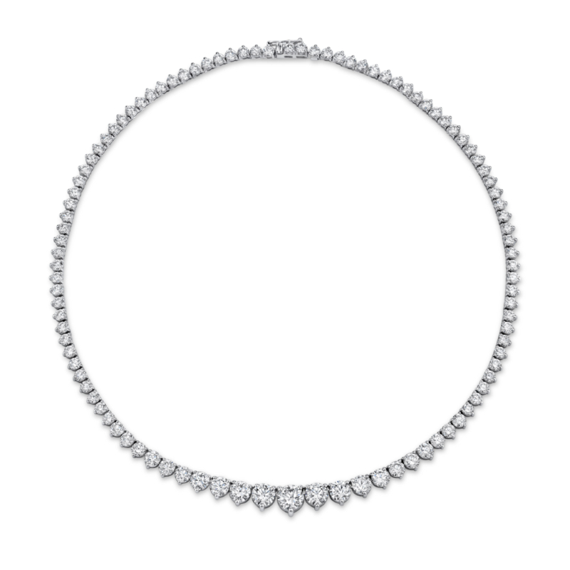 Round Center Stone Diamond Necklace