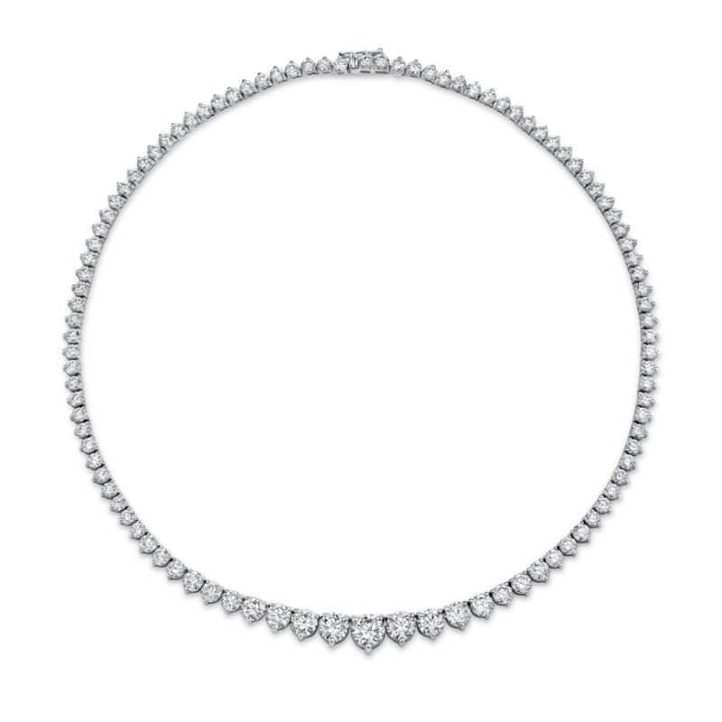 Round Center Stone Diamond Necklace