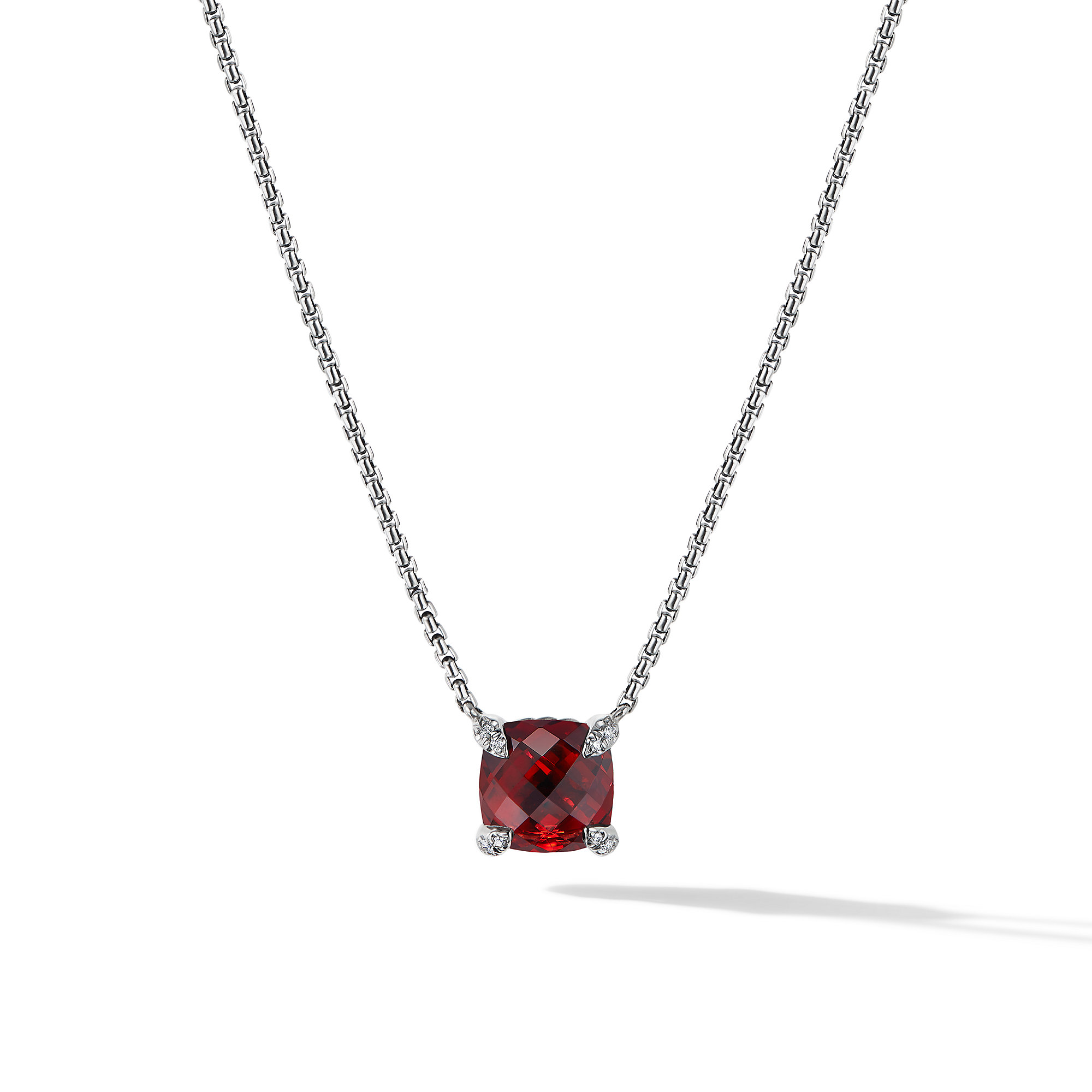 Chatelaine® Pendant Necklace with Rhodalite Garnet and Diamonds