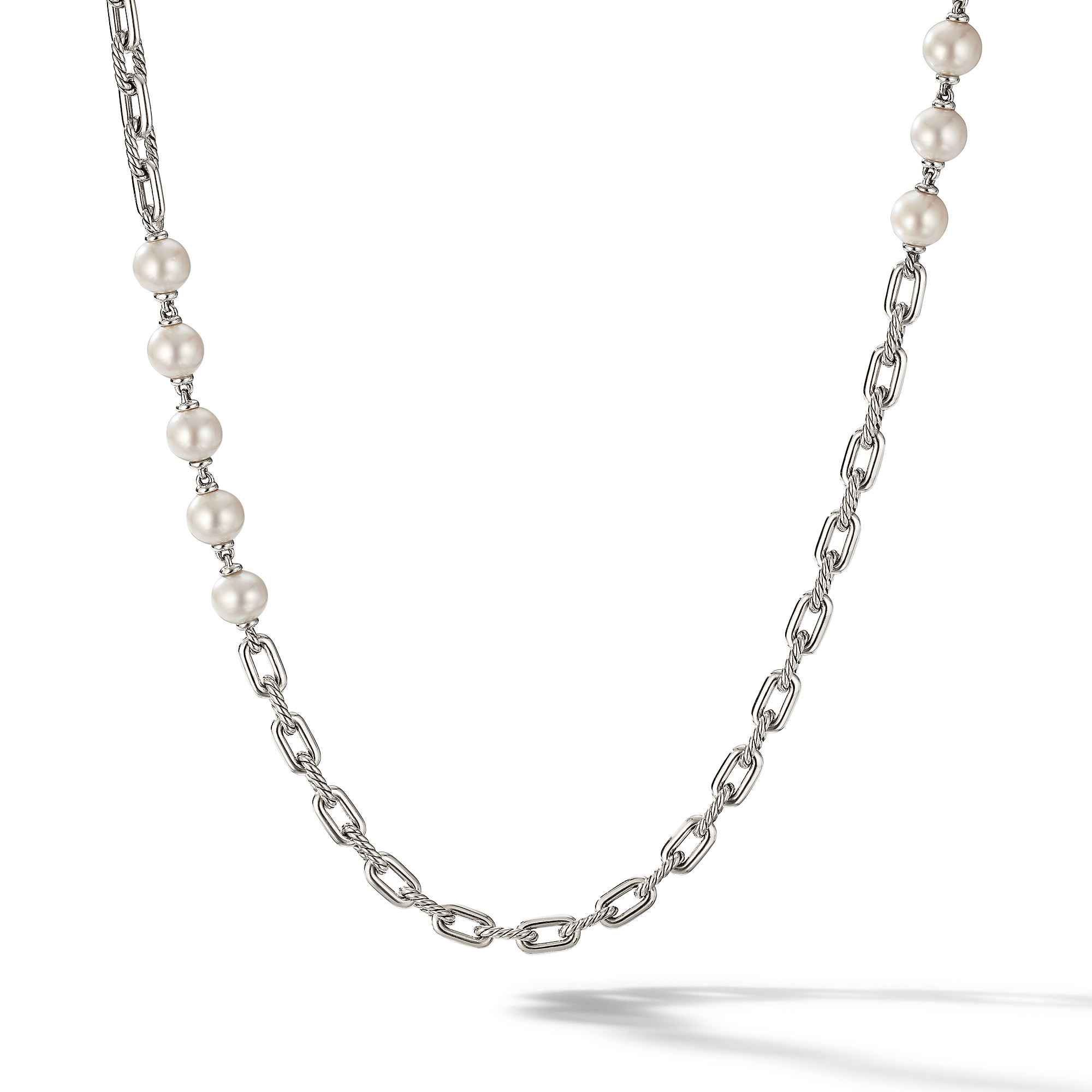 DY Madison® Pearl Chain Necklace in Sterling Silver