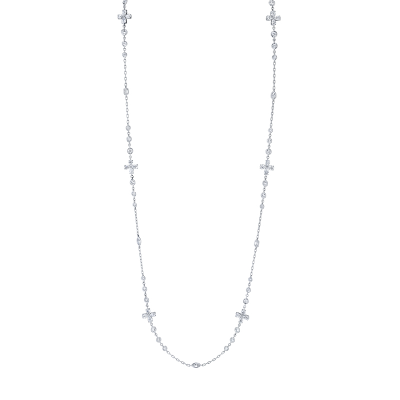 17 Carat Fancy Shapes Diamonds By the Yard Necklace