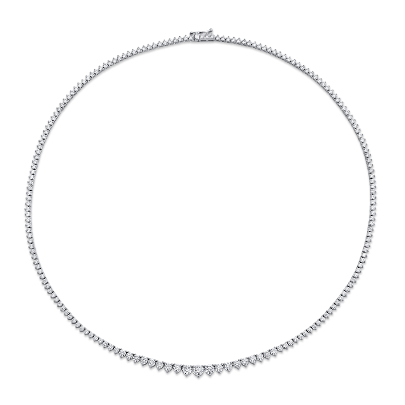 5.55 Carat 18k White Gold Necklace