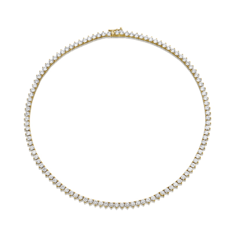 17.84 Carat 3-Prong Round Diamond Necklace